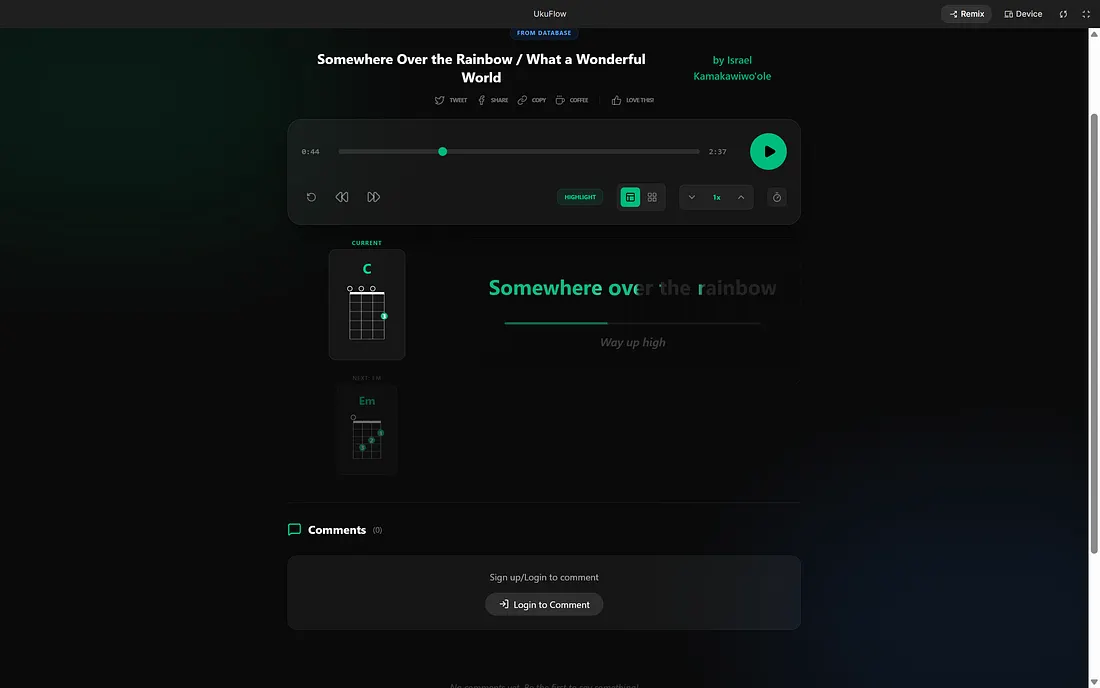 Ukuflow: Vibe coded AI powered App for ukulele learners