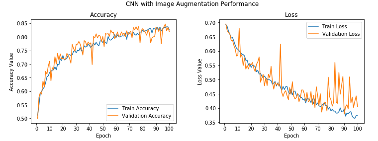 Vanilla CNN Model with Image Augmentation Performance