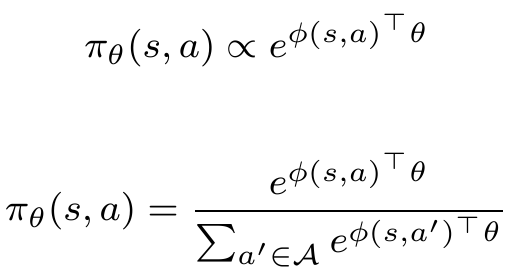 Softmax policy.