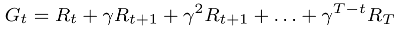 Cumulative reward function